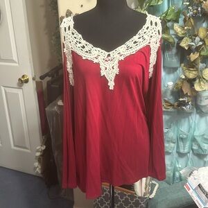 Beautiful long sleeve  cold shoulder top